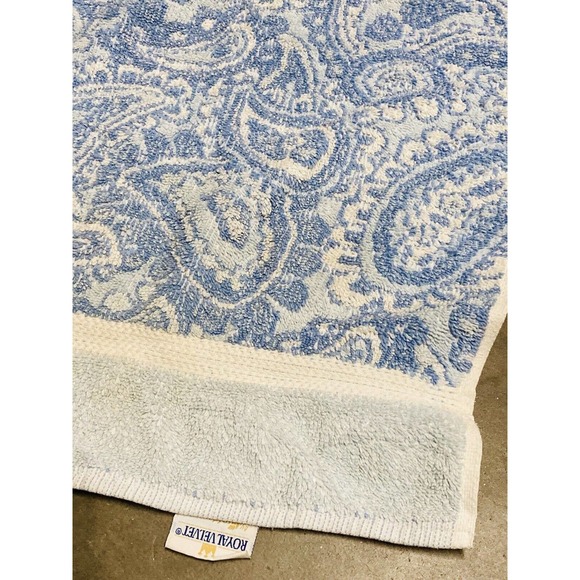 Fieldcrest Bath Vintage Fieldcrest Royal Velvet Hand Towel Pale Sky